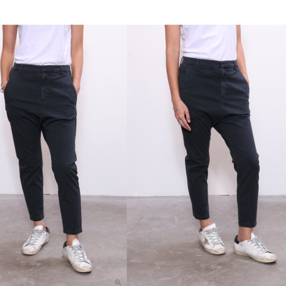 Nili Lotan Womens Paris Pants in Washed Black Size 4